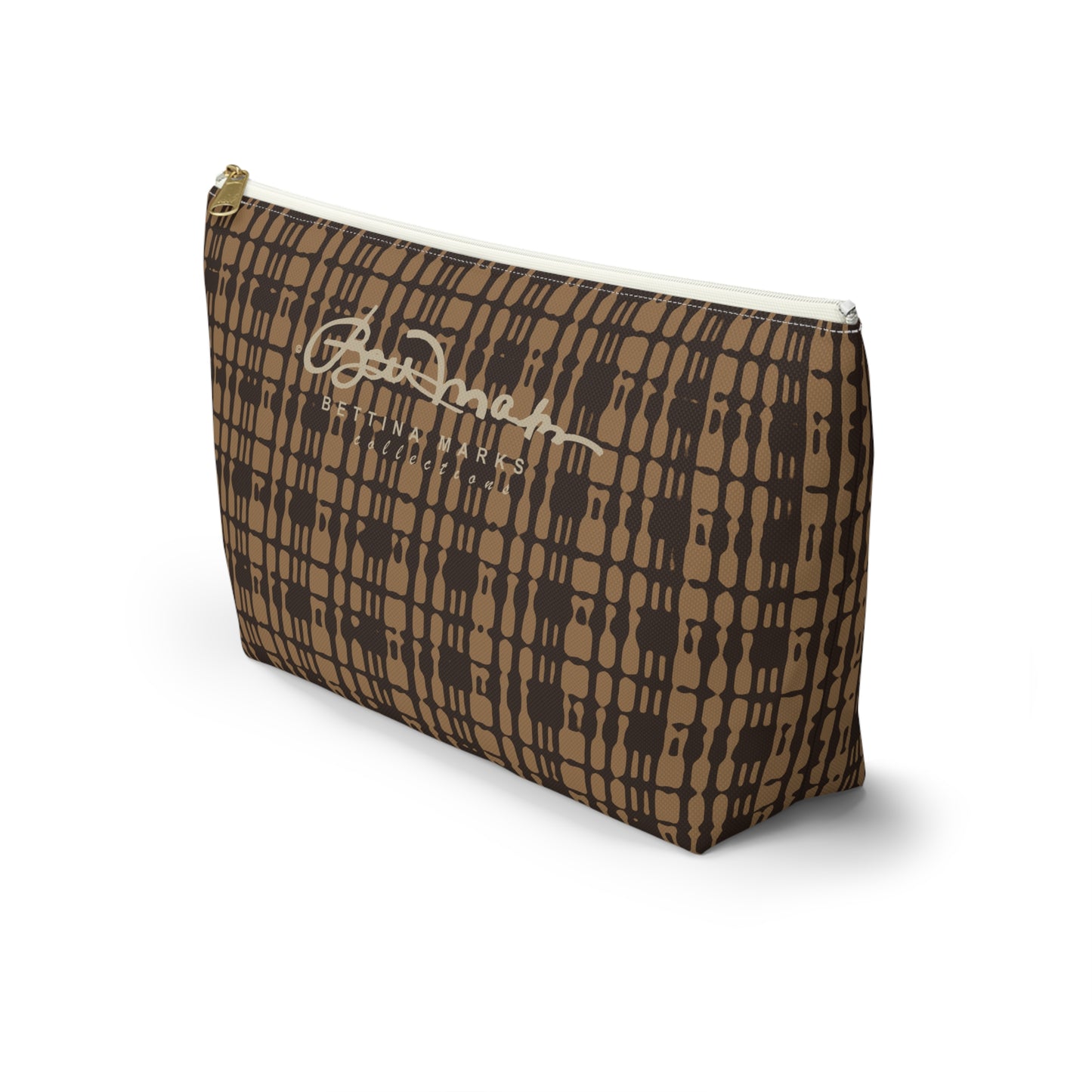 Caramel Plaid Accessory Pouch w T-bottom