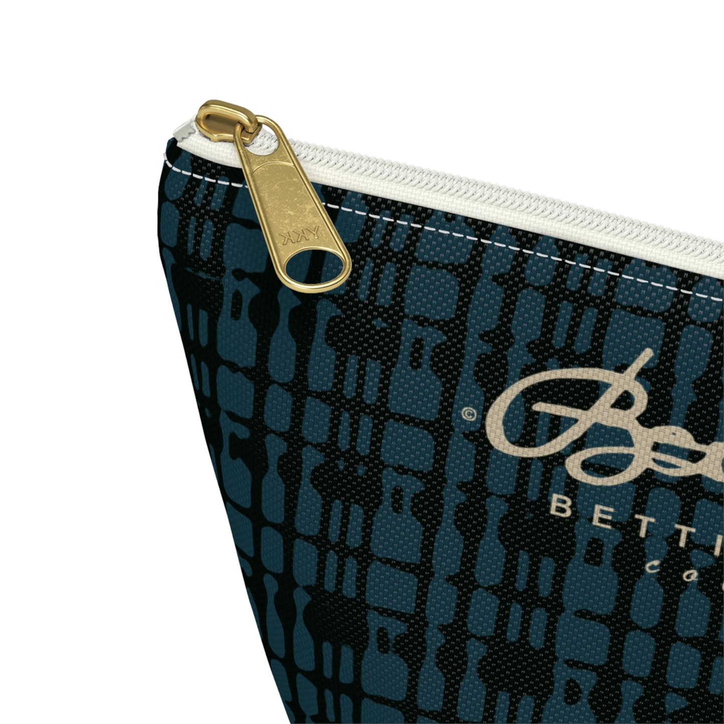 Twilight Teal Plaid Accessory Pouch w T-bottom