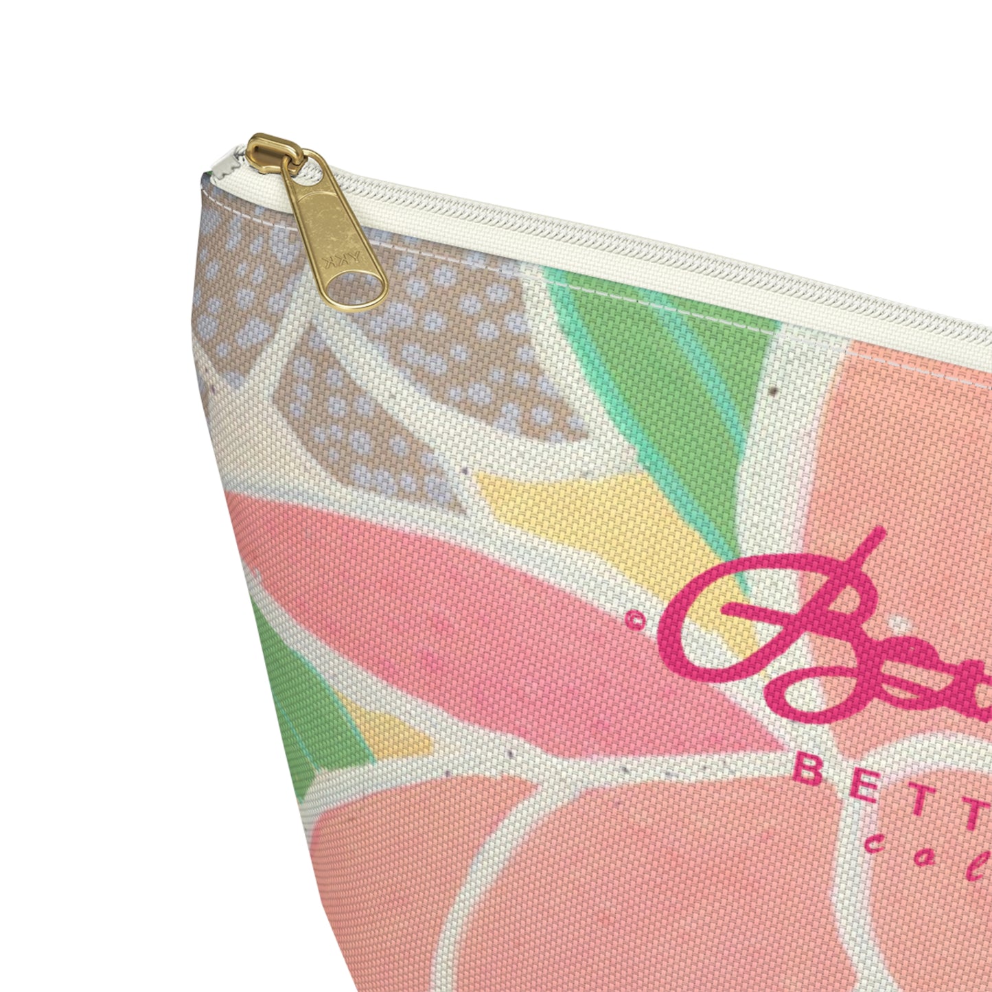 Pastel Tulips & Peonies Accessory Pouch w T-bottom