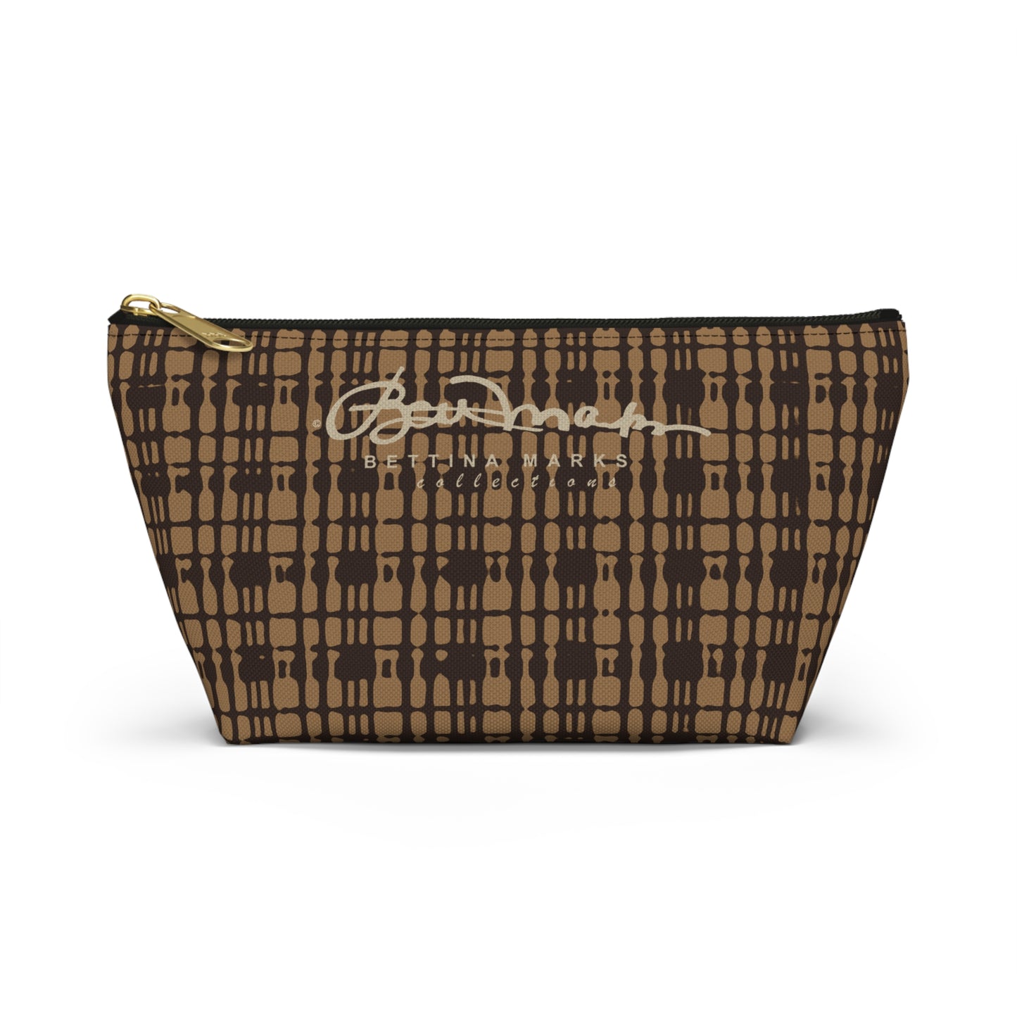 Caramel Plaid Accessory Pouch w T-bottom