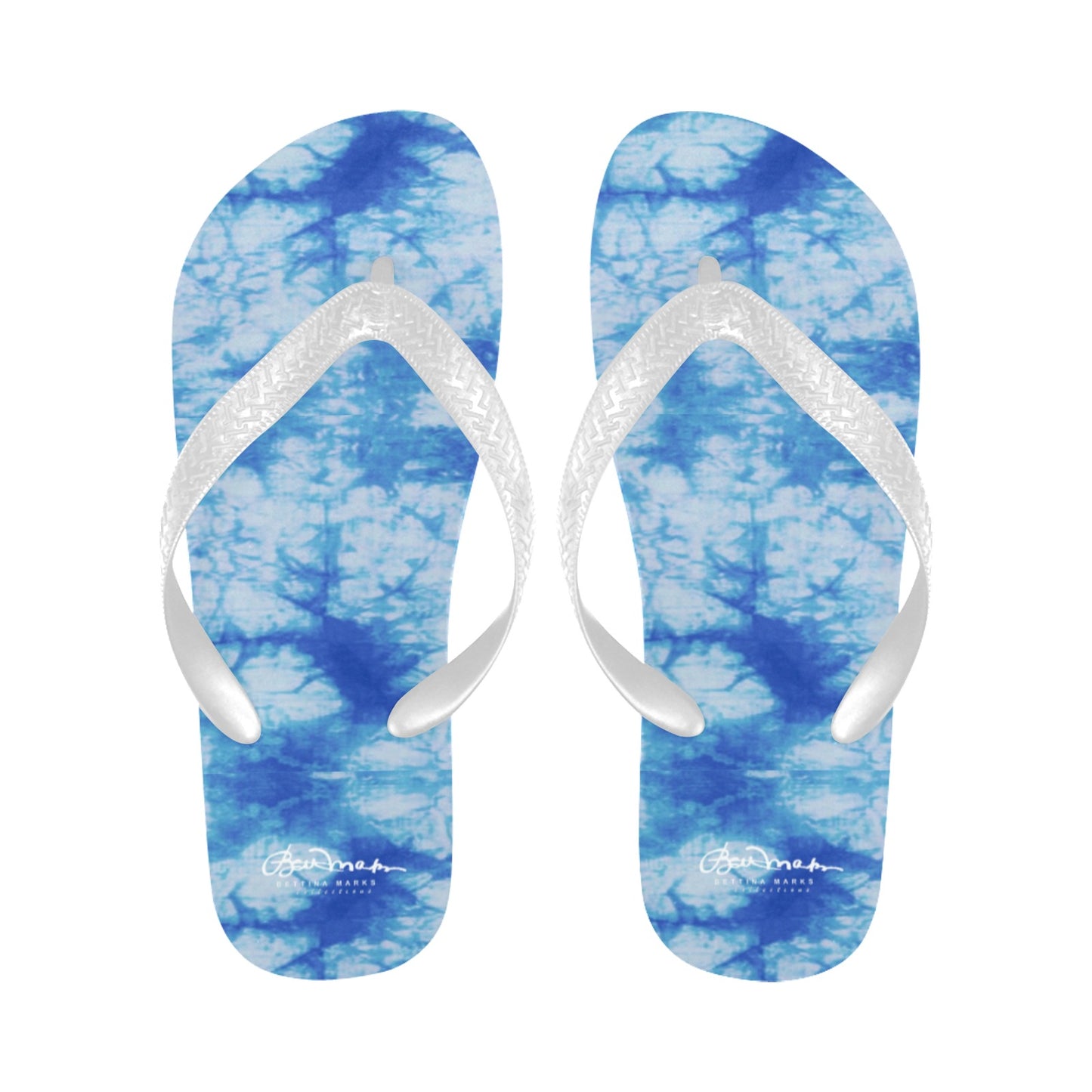 Blue Tie Dye Flip Flops for Men/Women