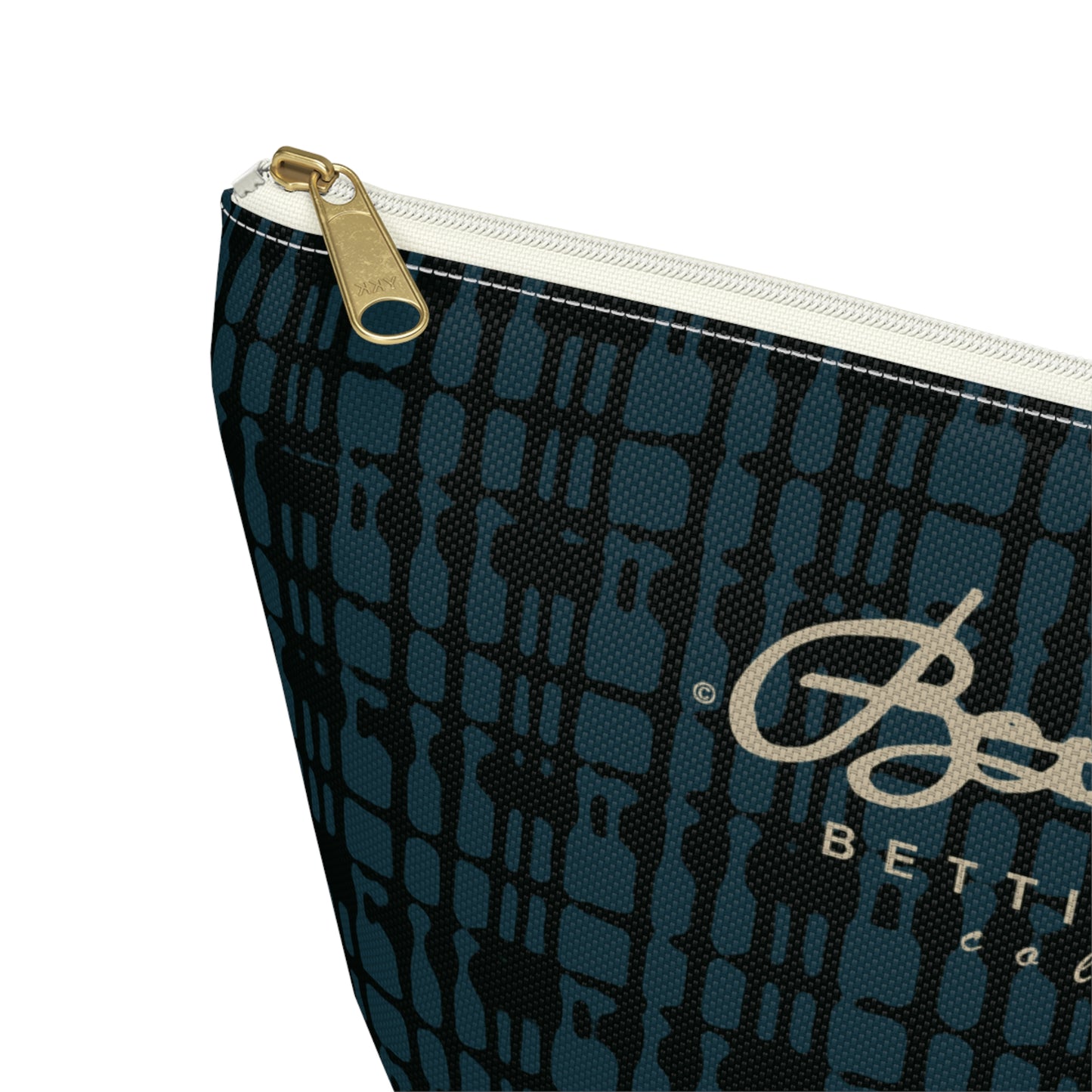 Twilight Teal Plaid Accessory Pouch w T-bottom
