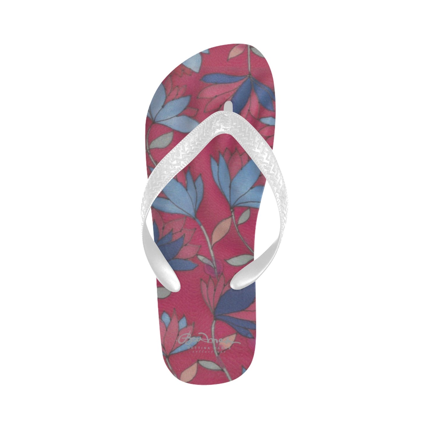 Lotus Flowers On Pink Flip Flops for Men/Women