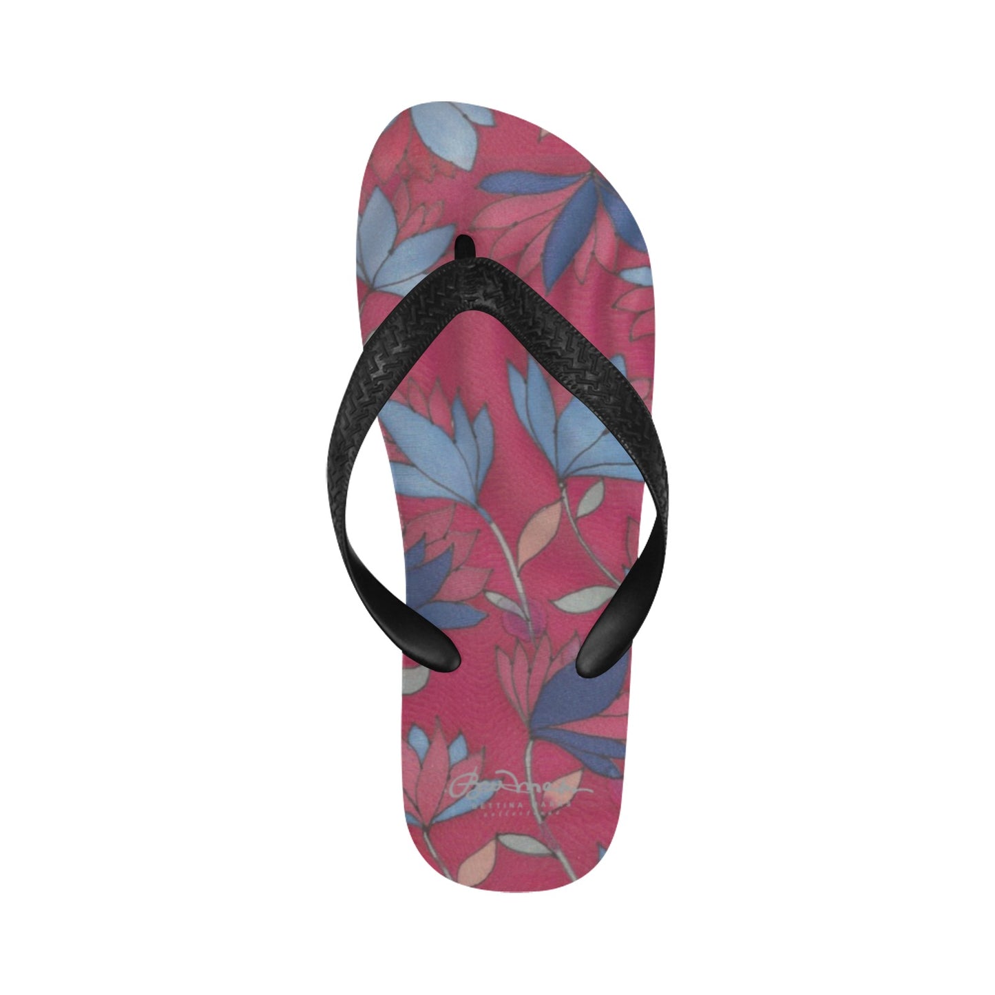 Lotus Flowers On Pink Flip Flops for Men/Women
