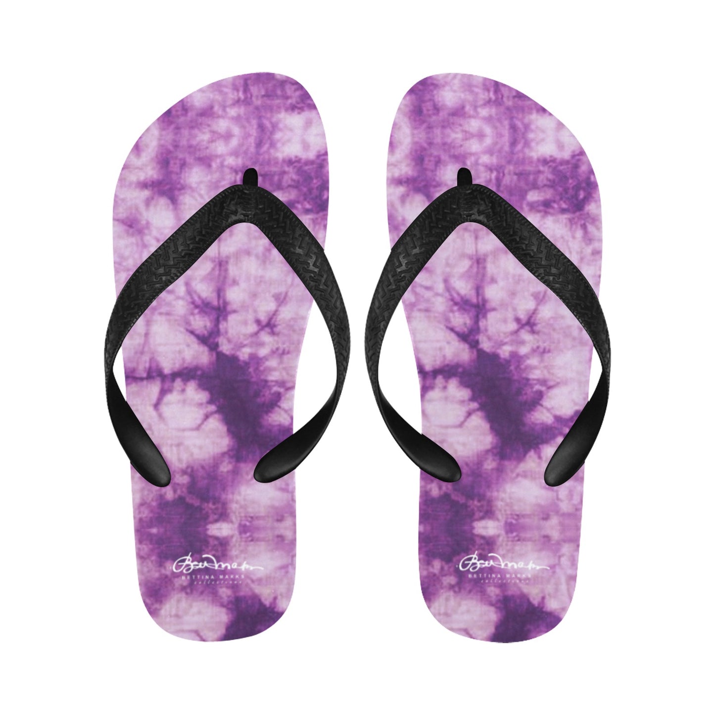 Purple Tie Dye Flip Flops for Men/Women