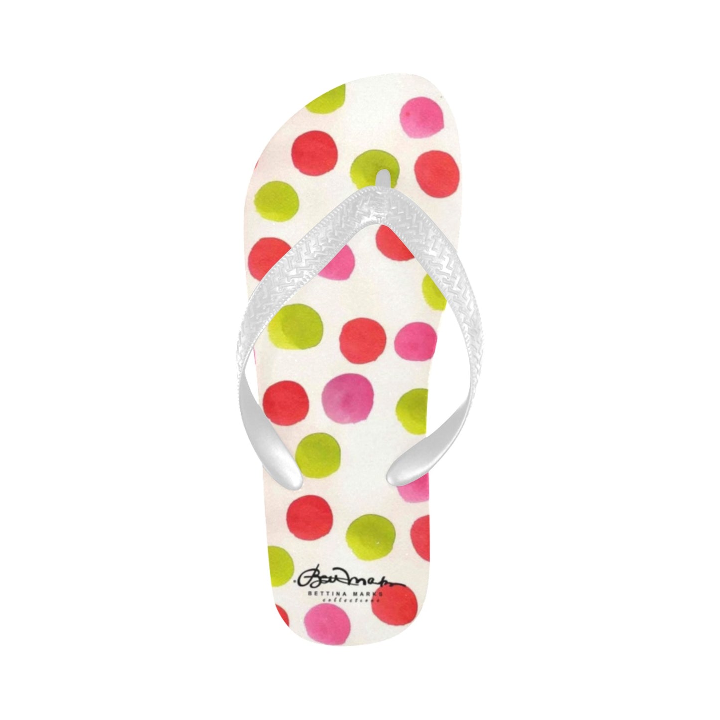 Water Color Polka Dots Flip Flops for Men/Women