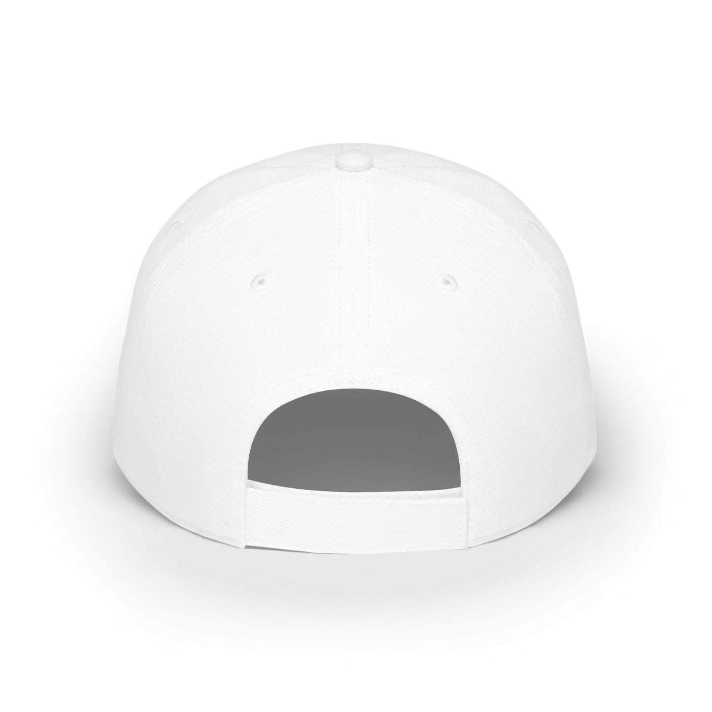 Black Low Profile Printed Logo Baseball Cap