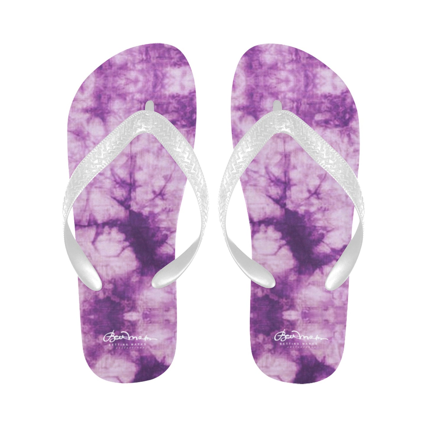 Purple Tie Dye Flip Flops for Men/Women
