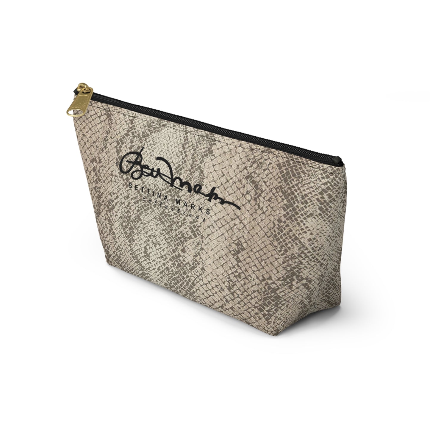 Snakeskin Printed Accessory Pouch