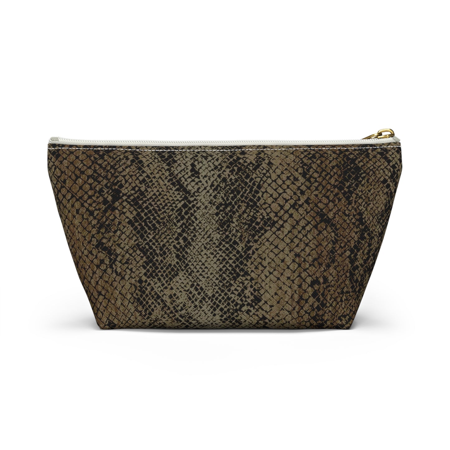 Deep Snake Skin Accessory Pouch w T-bottom