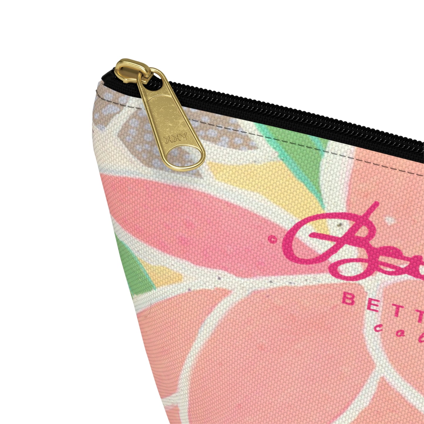 Pastel Tulips & Peonies Accessory Pouch w T-bottom