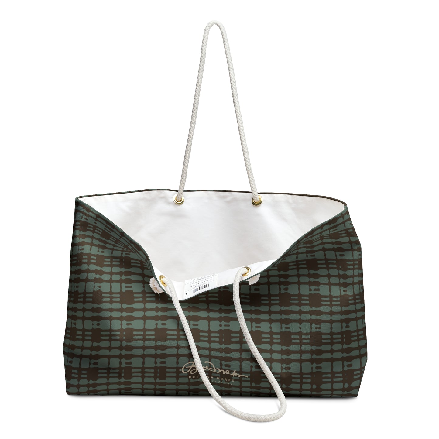 Mint Chocolate Plaid Weekender Bag