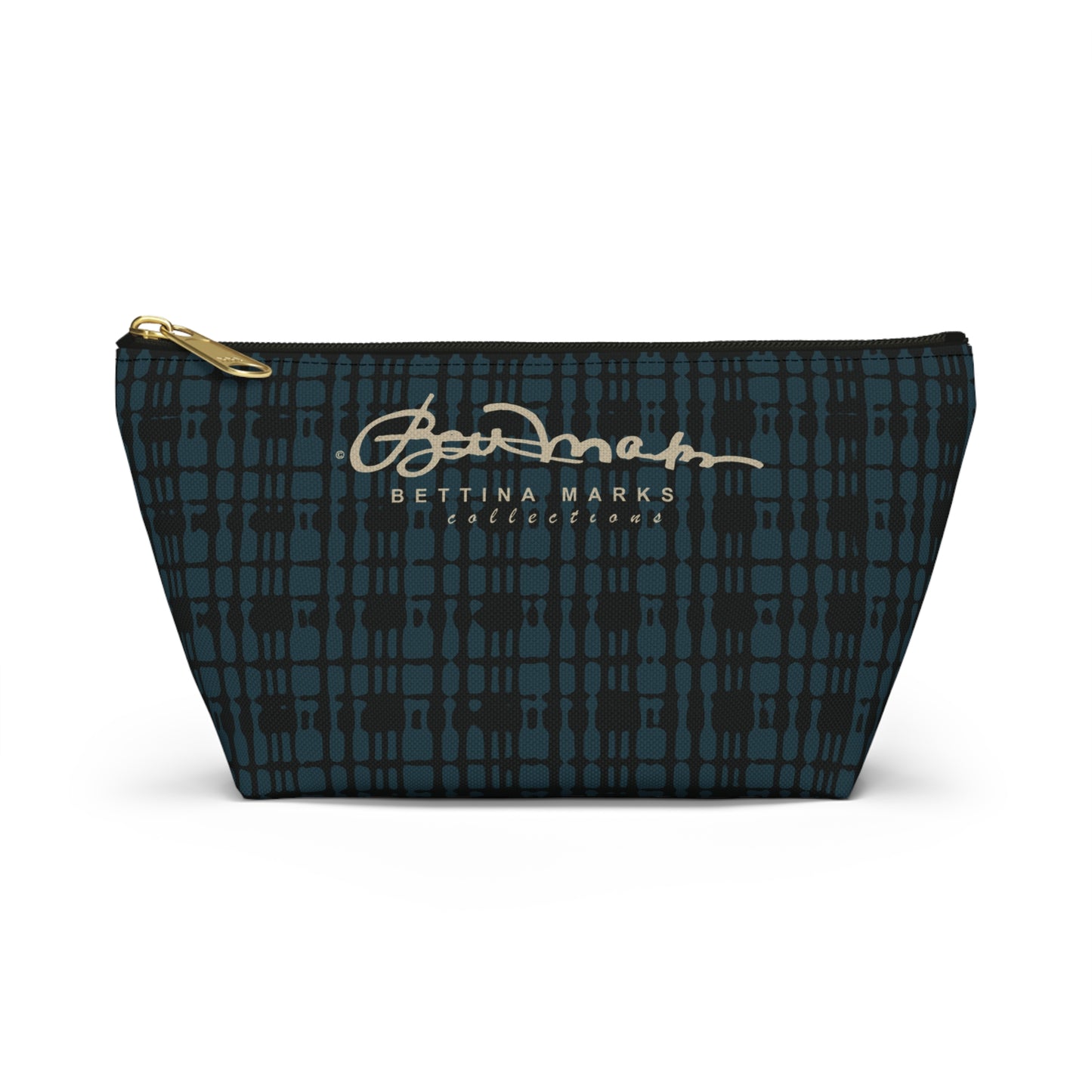 Twilight Teal Plaid Accessory Pouch w T-bottom