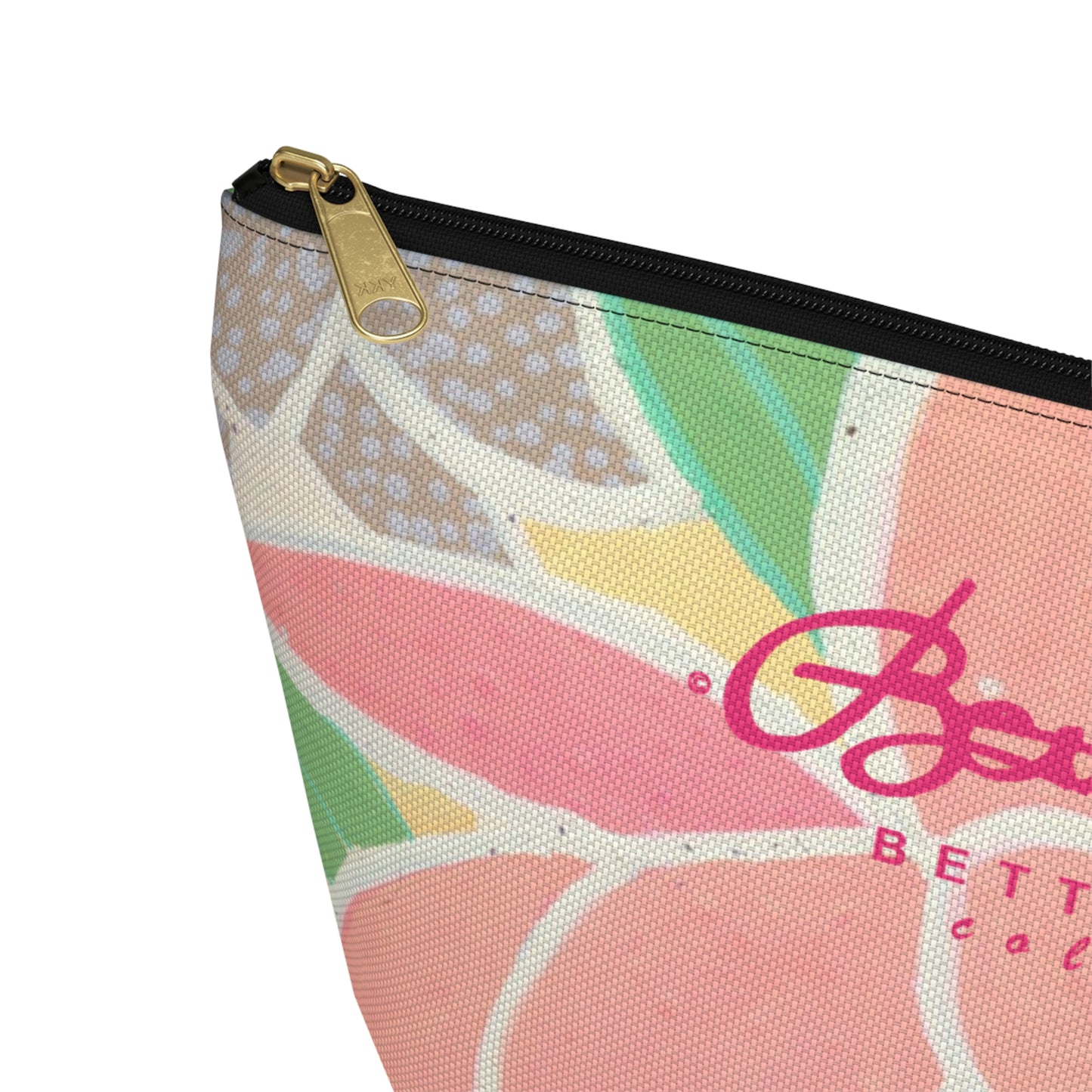 Pastel Tulips & Peonies Accessory Pouch w T-bottom