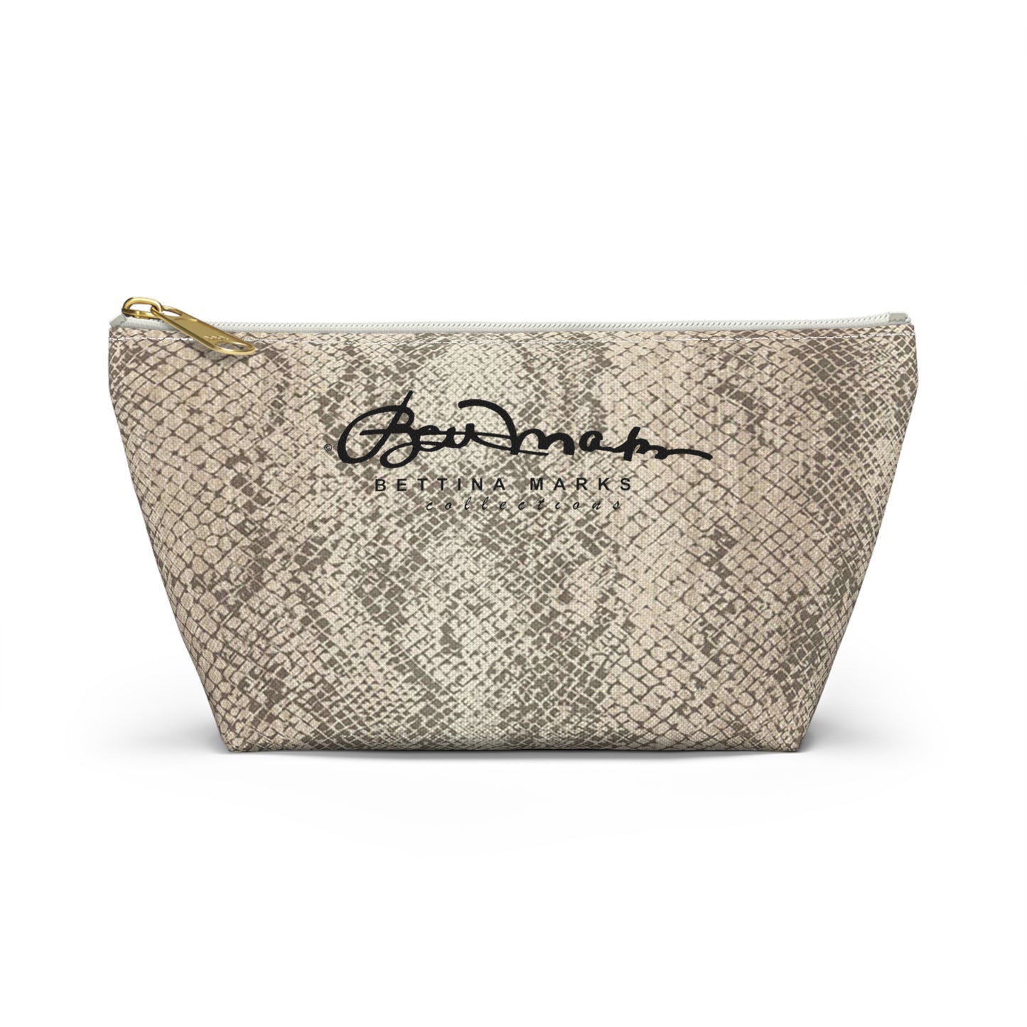 Snakeskin Printed Accessory Pouch