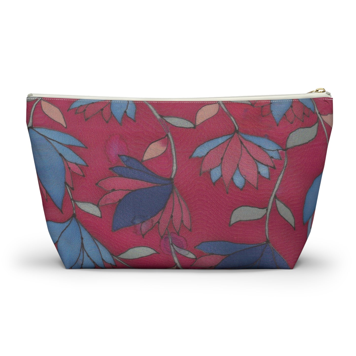 Lotus Flowers On Pink Accessory Pouch w T-bottom
