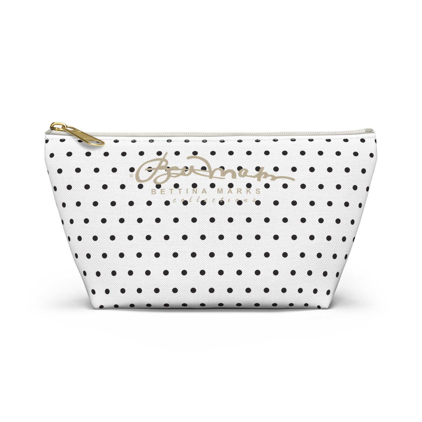 Poppy Seed Polka Dot Accessory Pouch w T-bottom