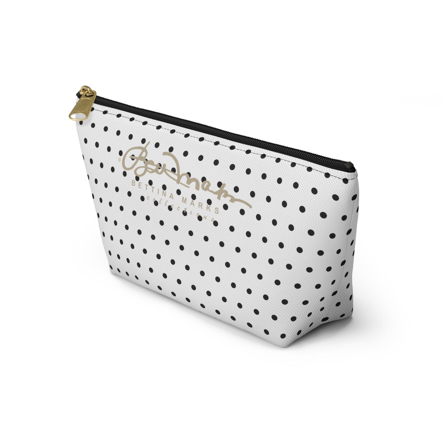 Poppy Seed Polka Dot Accessory Pouch w T-bottom