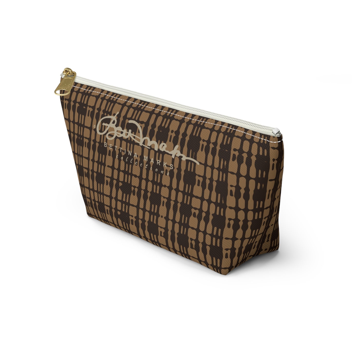 Caramel Plaid Accessory Pouch w T-bottom