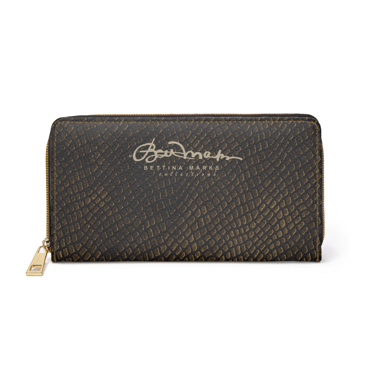 Bronze Crocodile Zipper Wallet for Women - Chic and Functional Clutch