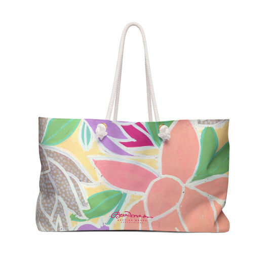 Pastel Tulips & Peonies Weekender Bag