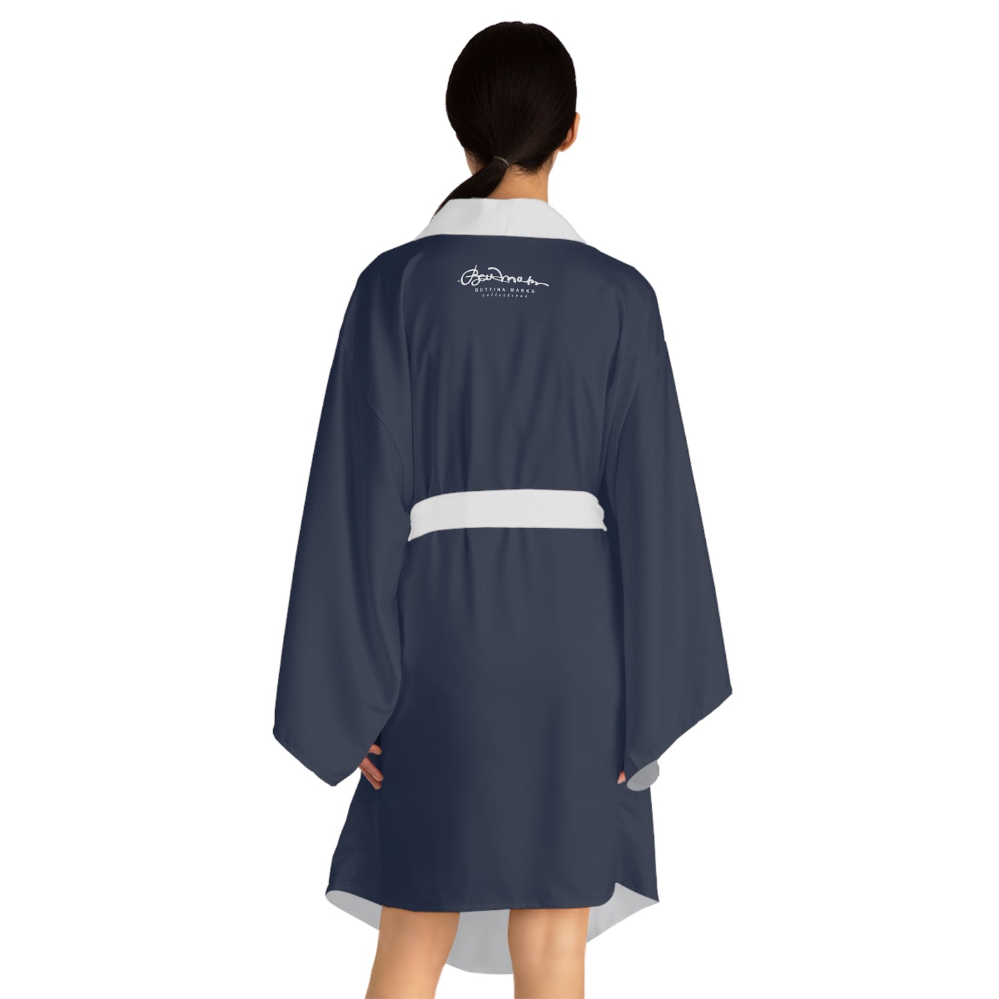 Navy Blue Kimono Robe