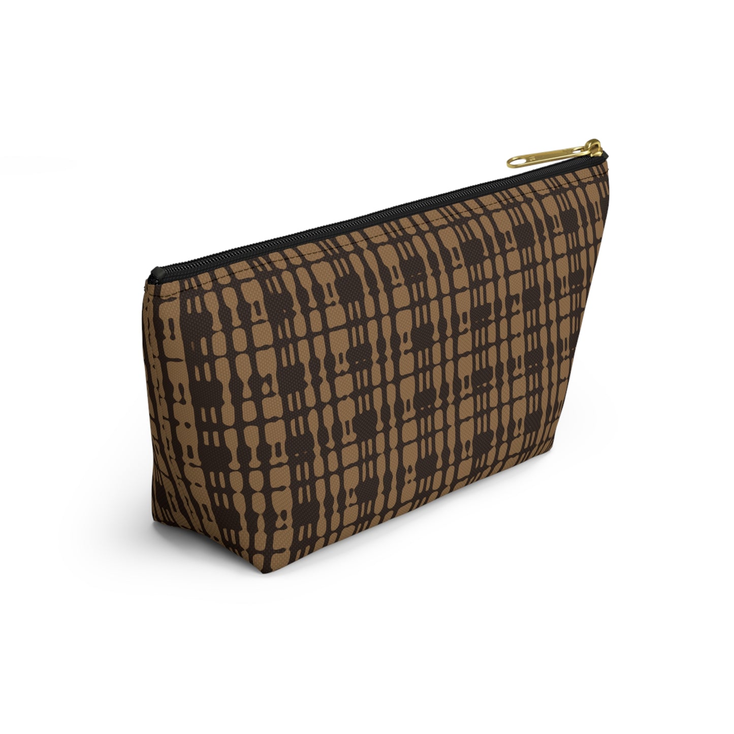Caramel Plaid Accessory Pouch w T-bottom