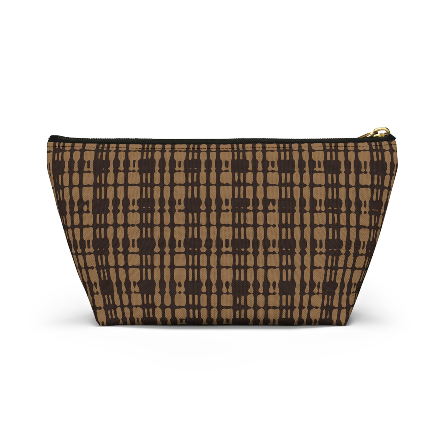 Caramel Plaid Accessory Pouch w T-bottom