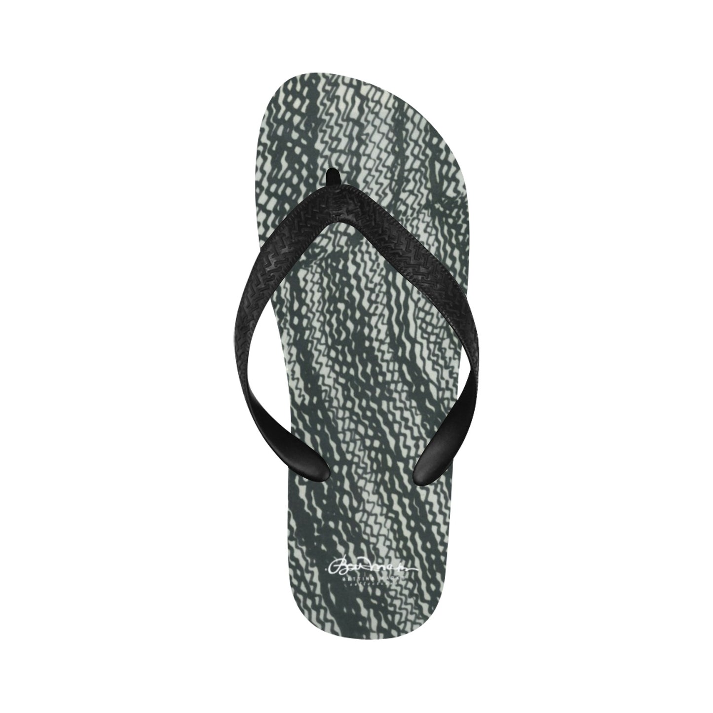 Tire Scribbles Flip Flops for Men/Women