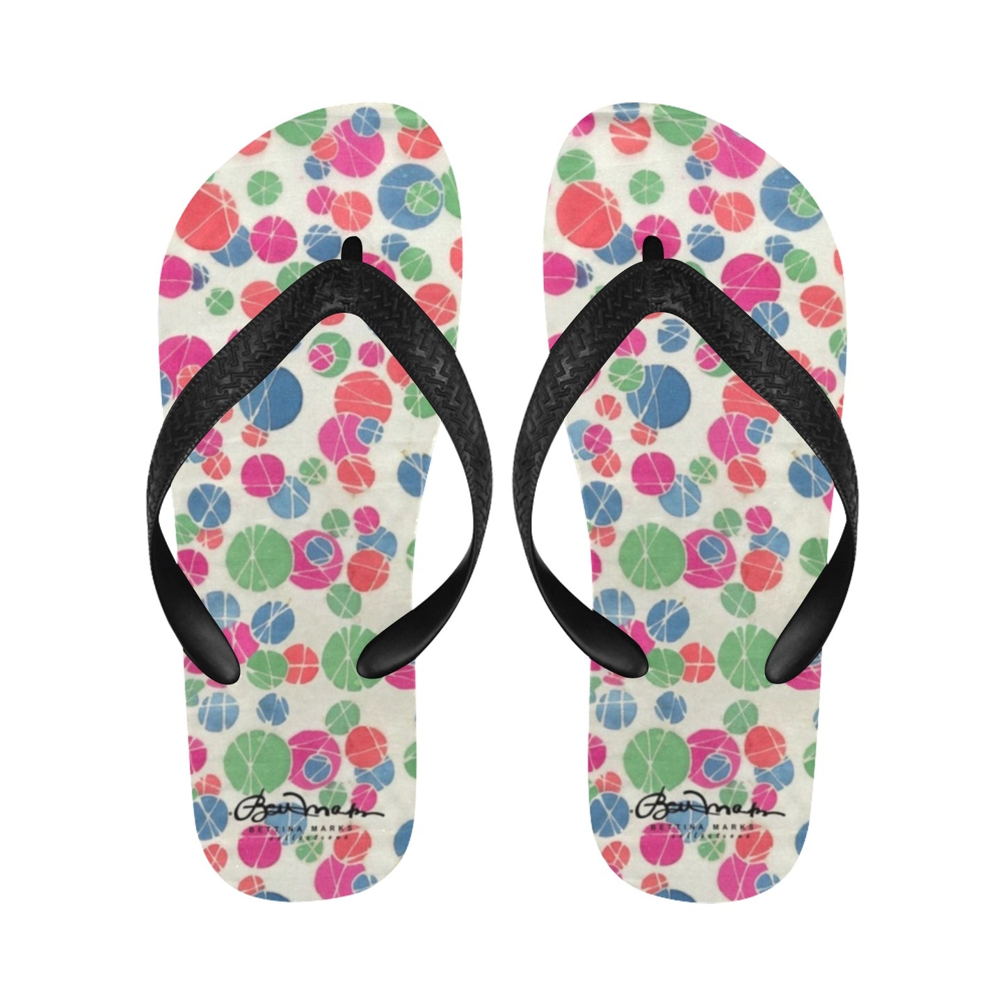 Flip Flops for Men/Women Pastel Dots On White