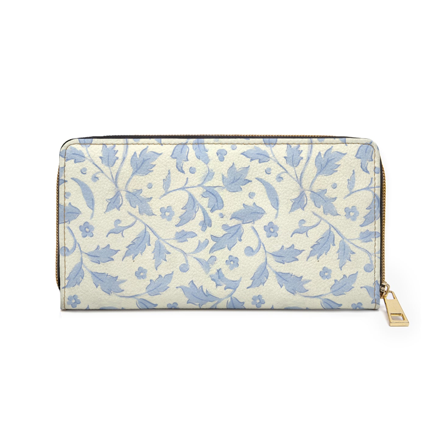 Chinoise Blue Floral Zipper Wallet