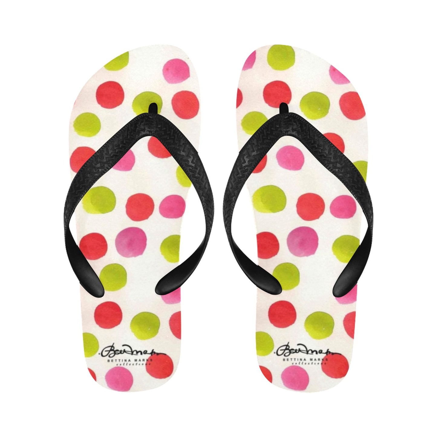 Water Color Polka Dots Flip Flops for Men/Women