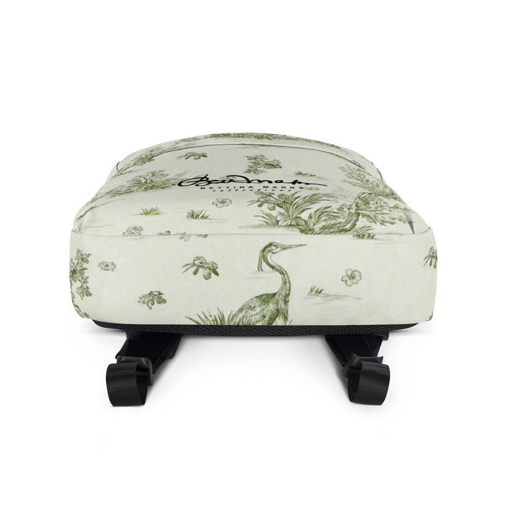 Toiles de Jouy tree Hugging Forest Green Backpack