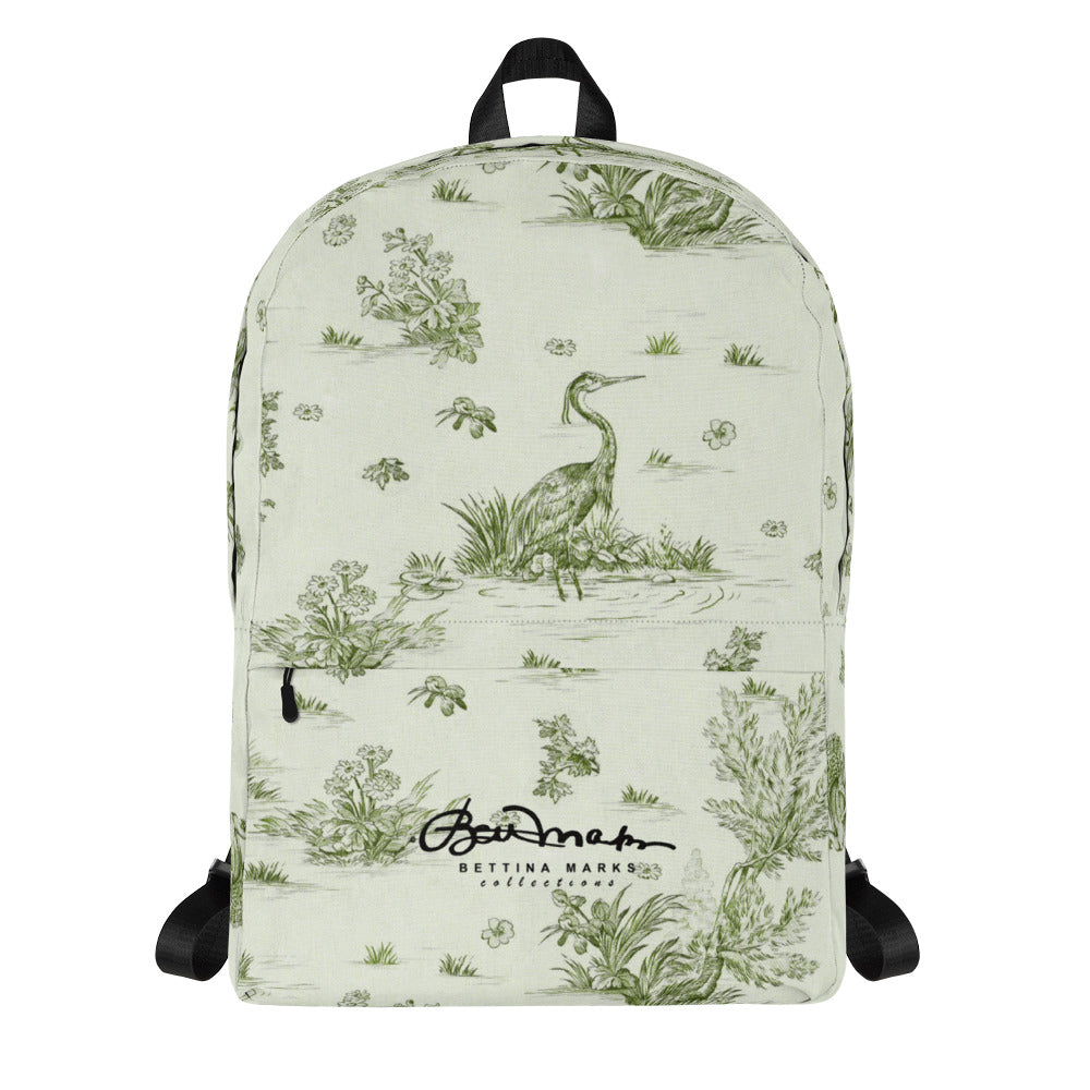 Toiles de Jouy tree Hugging Forest Green Backpack