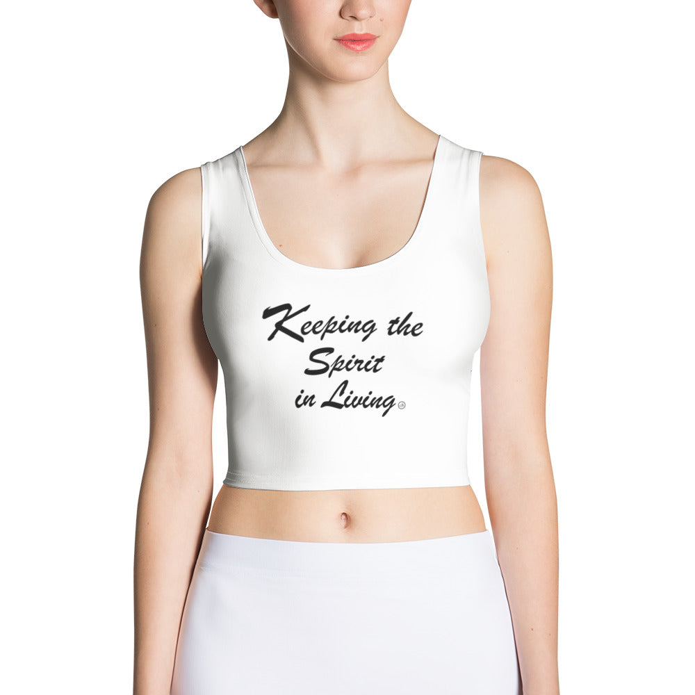 Keeping the Spirit in Living Fitted Crop Top