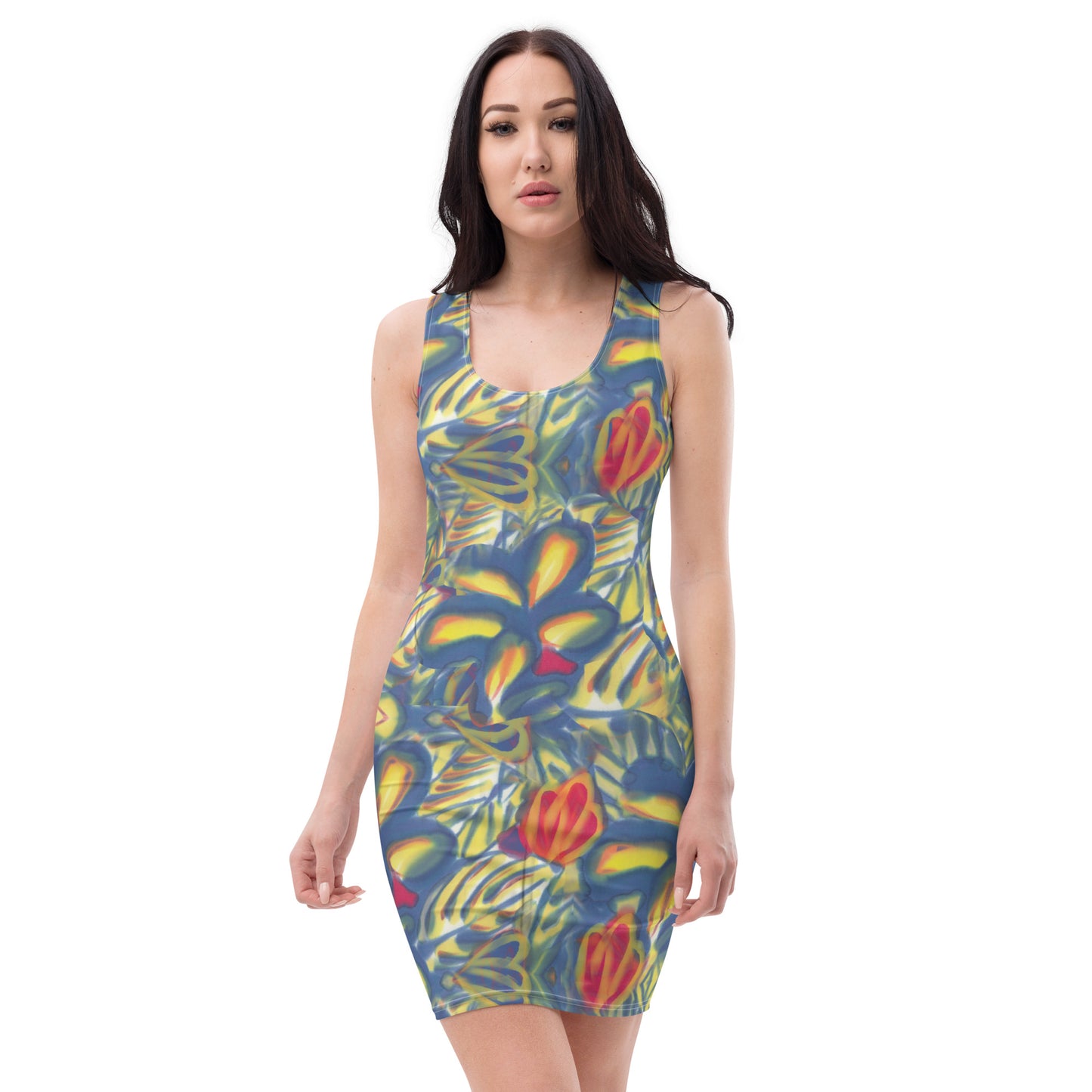 Bora Bora Tropical Fitted Tank Dress