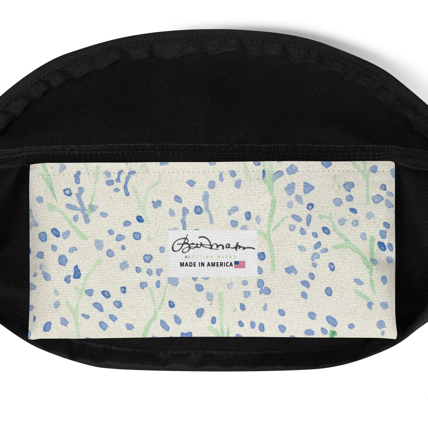 Watercolor Blue Floral Fanny Pack