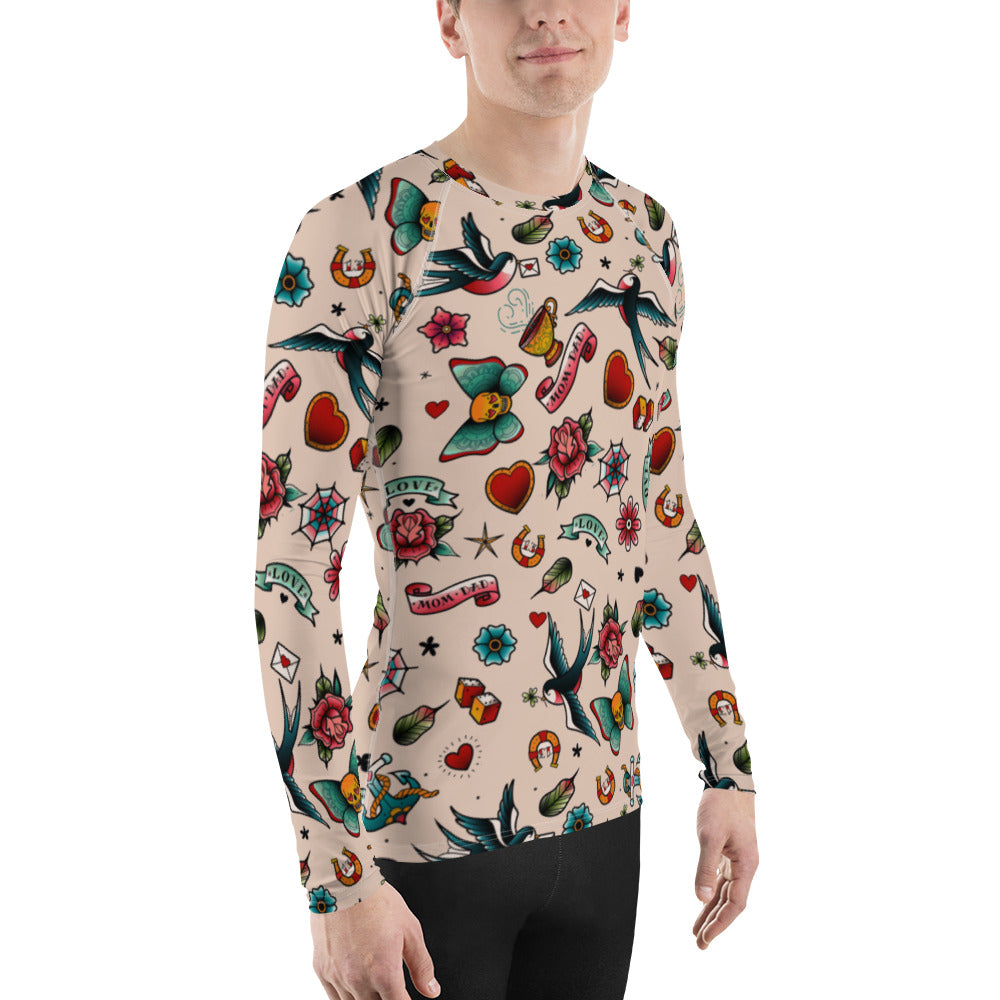 Tattooed Mens Long Sleeve Tops