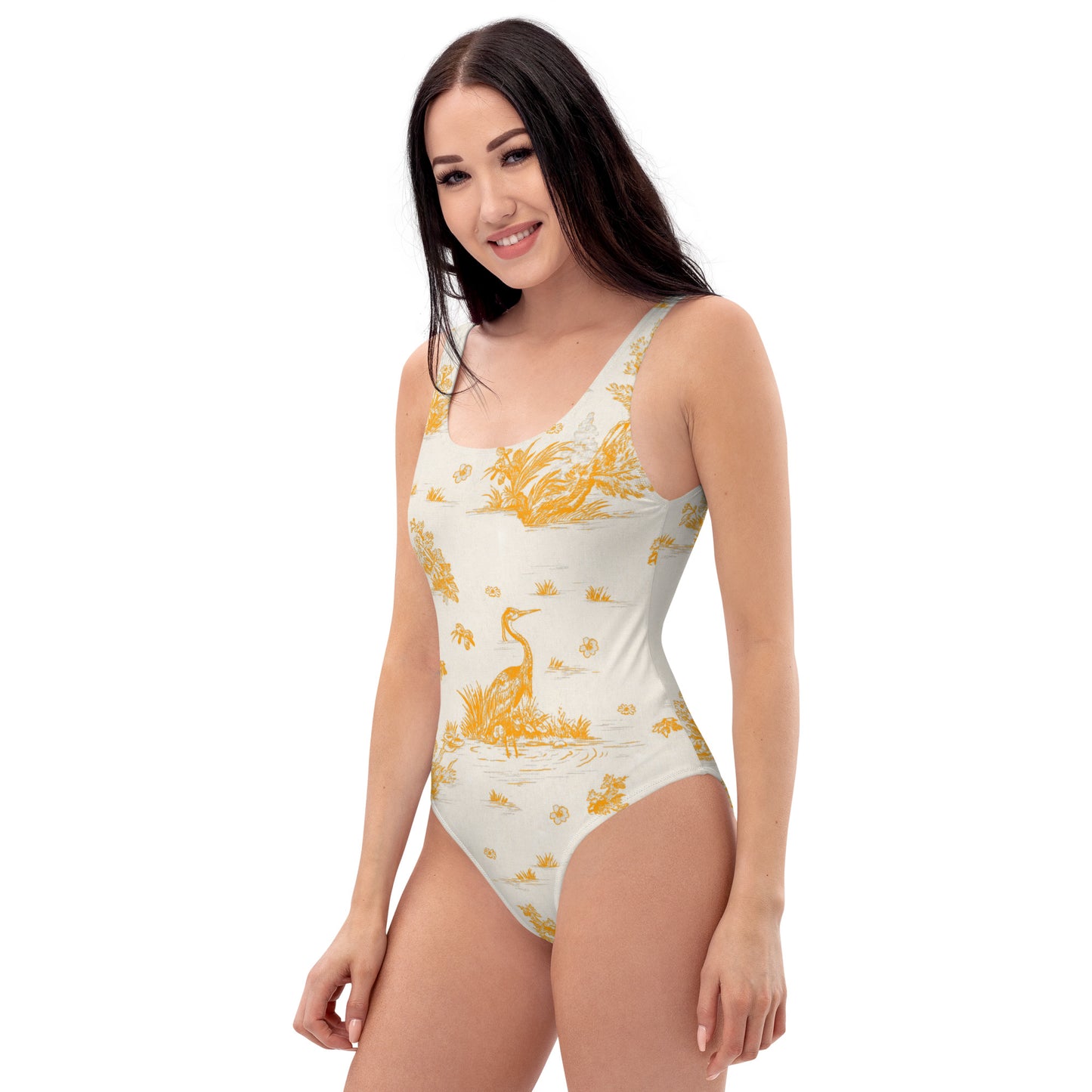 Toiles de Jouy Sacral Orange One-Piece Swimsuit