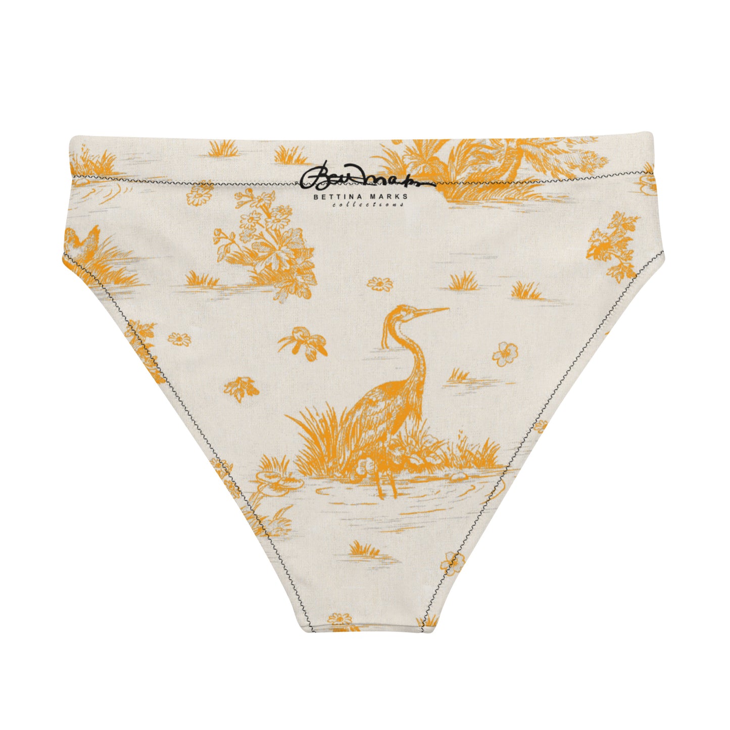 Toiles de Jouy Sacral Orange Recycled high-waisted bikini bottom