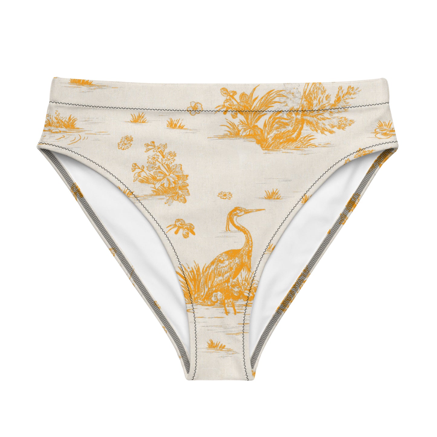 Toiles de Jouy Sacral Orange Recycled high-waisted bikini bottom