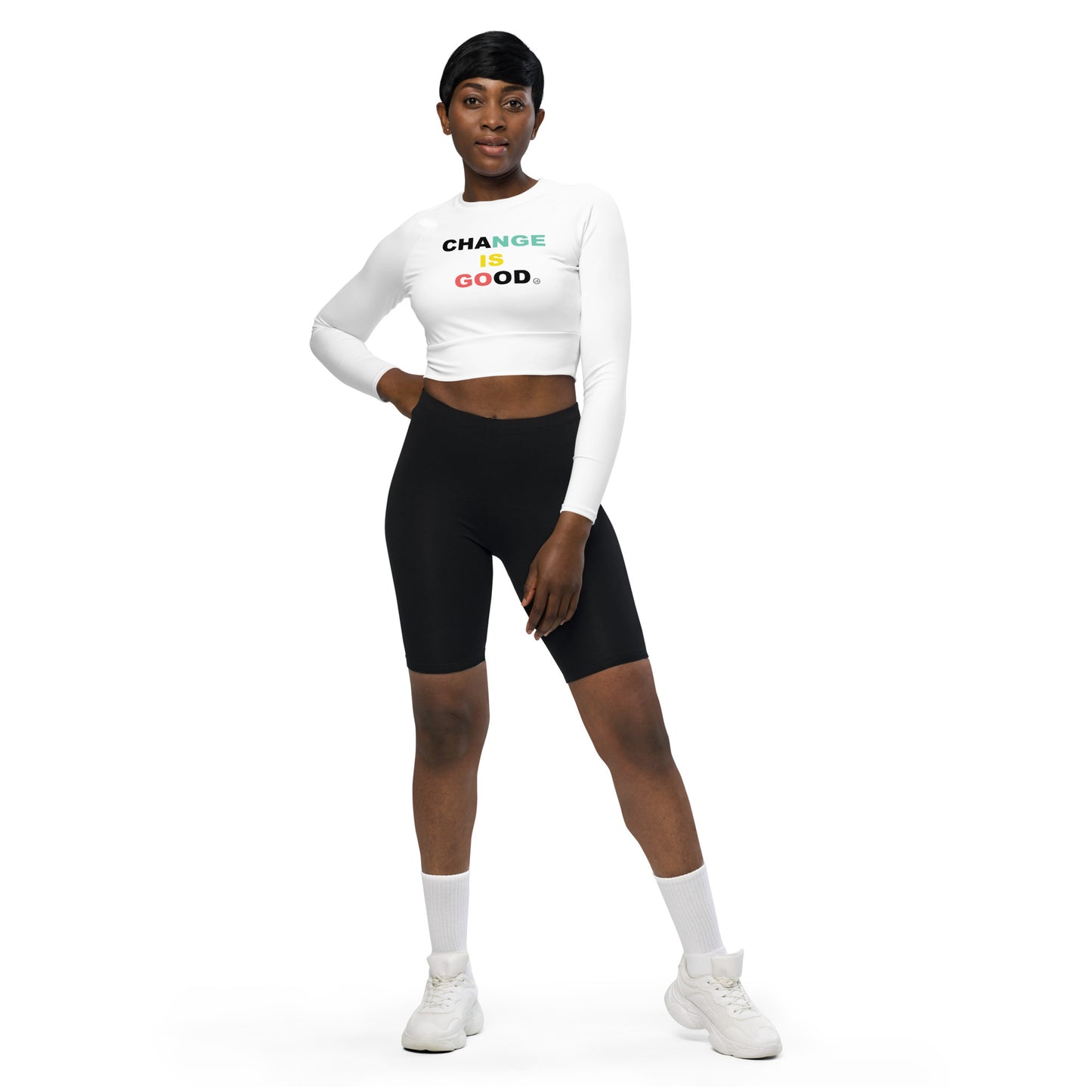 Change is Good Recycled long-sleeve crop top