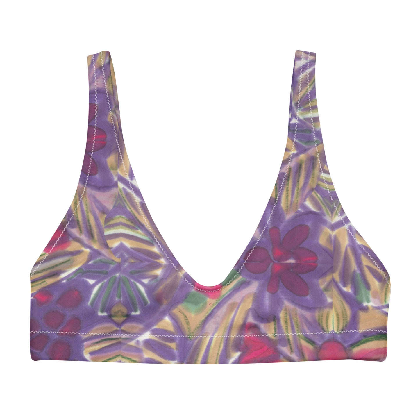 Seychelles Tropical Recycled padded bikini bathing suit top