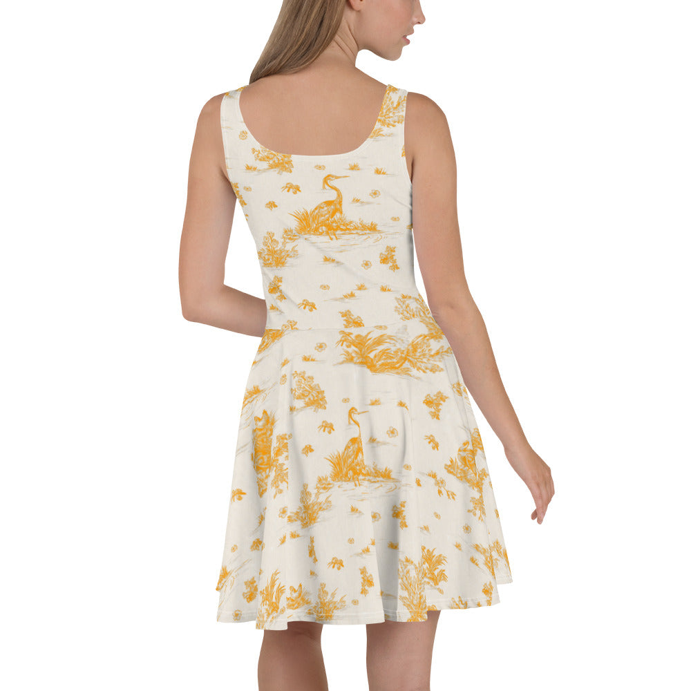 Toiles de Jouy Sacral Orange Skater Dress