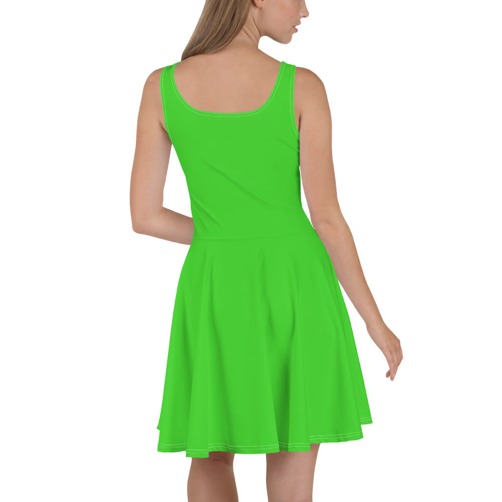 Bright Green Skater Dress
