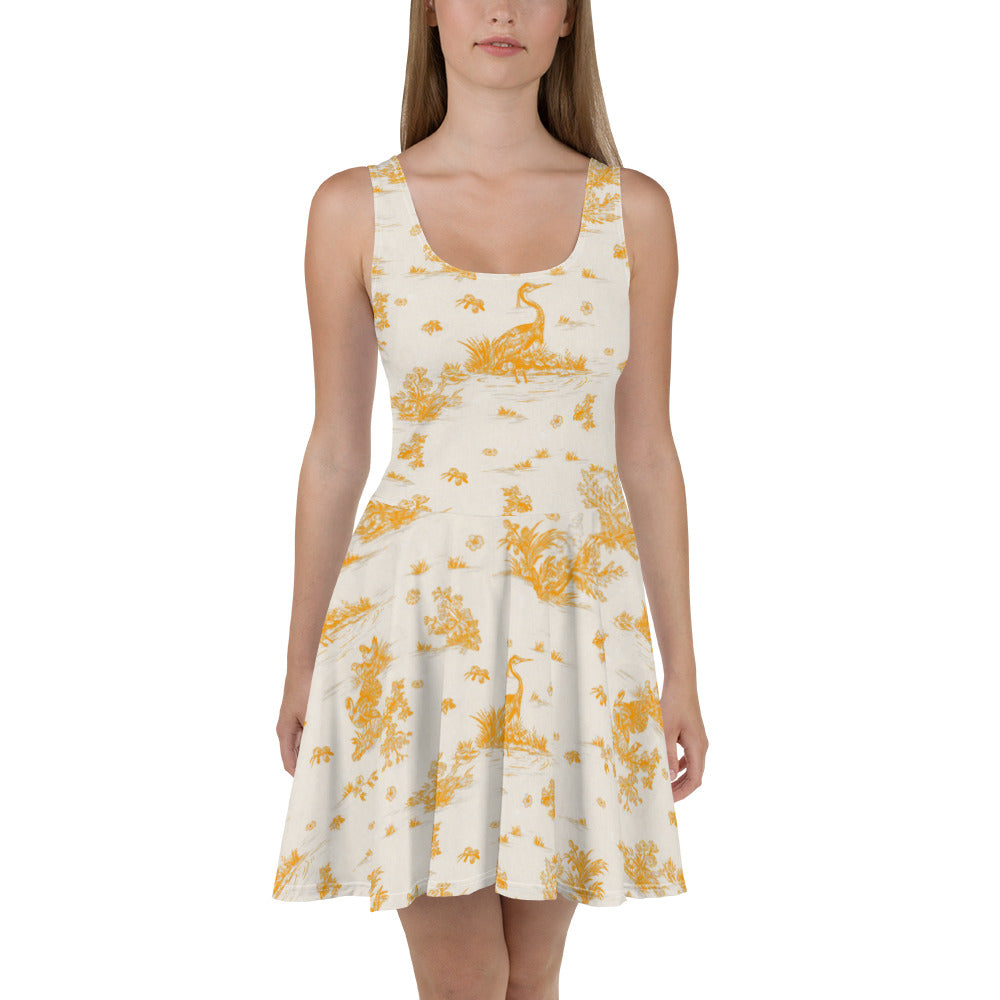 Toiles de Jouy Sacral Orange Skater Dress