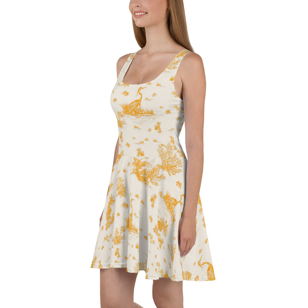 Toiles de Jouy Sacral Orange Skater Dress