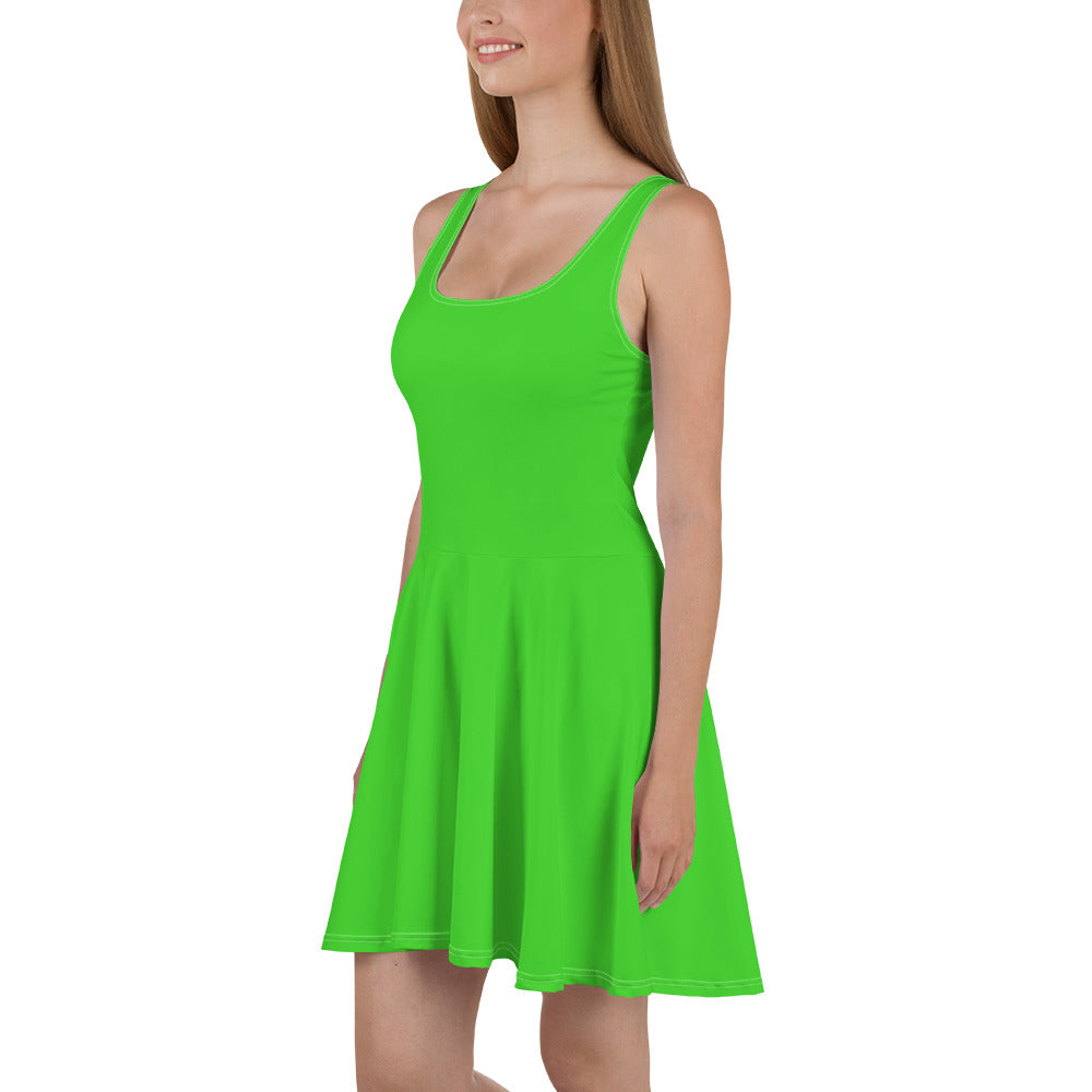 Bright Green Skater Dress