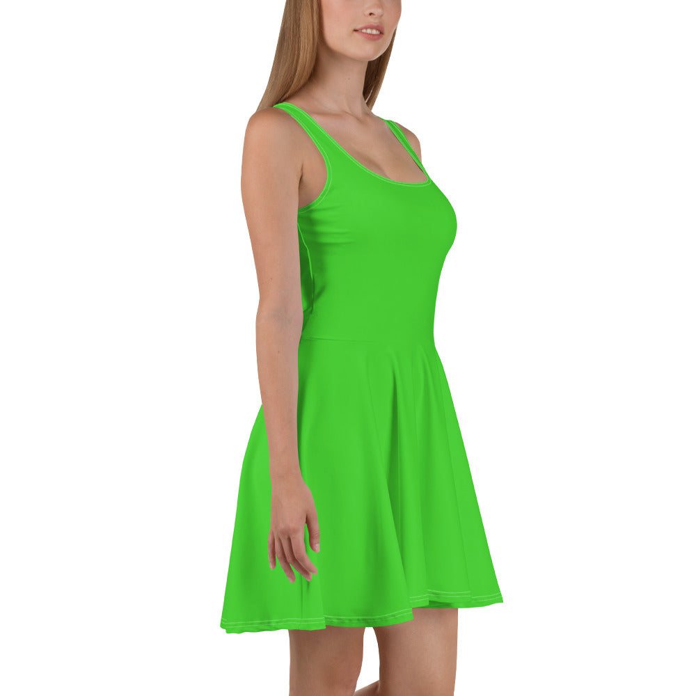 Bright Green Skater Dress