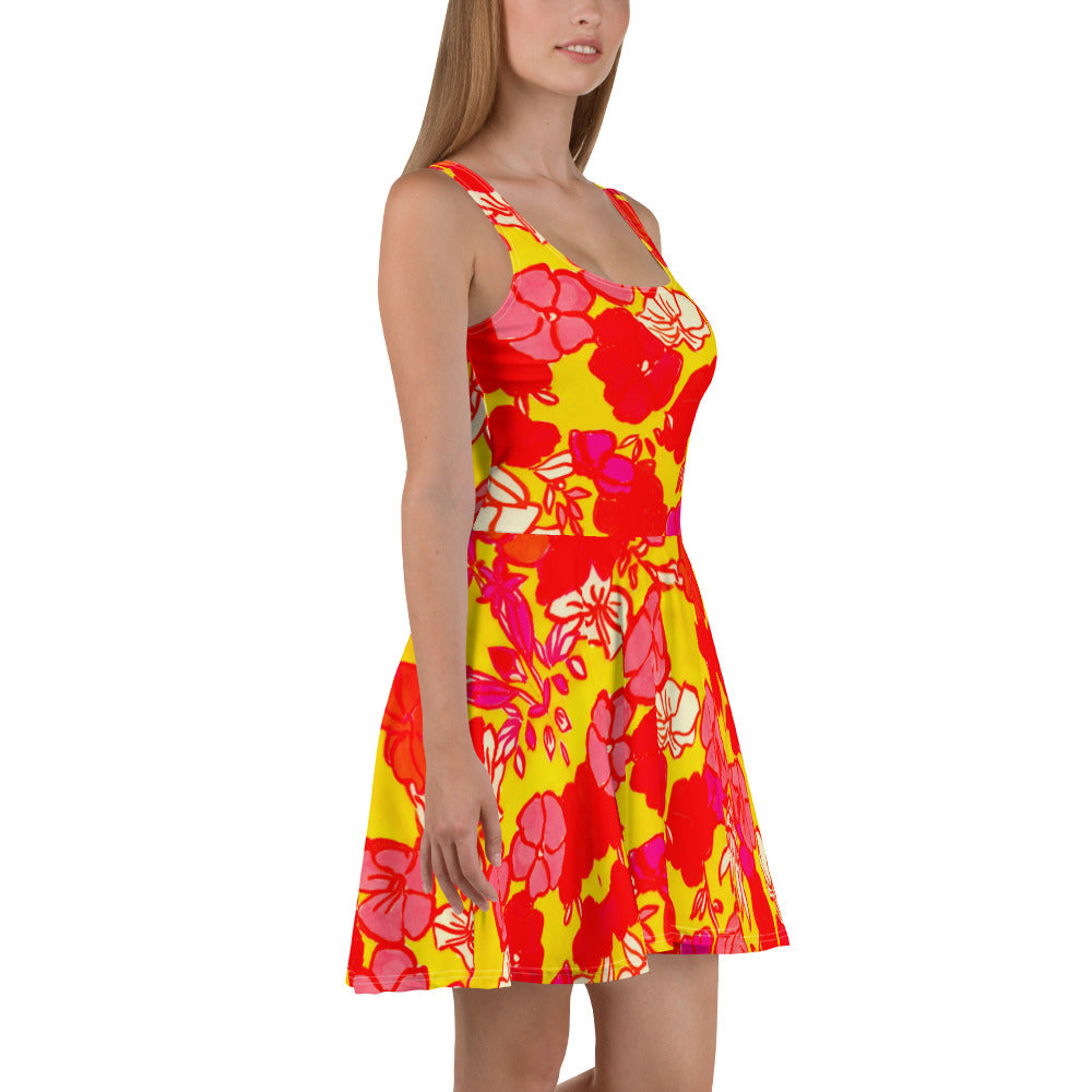 Sixties Floral Skater Dress